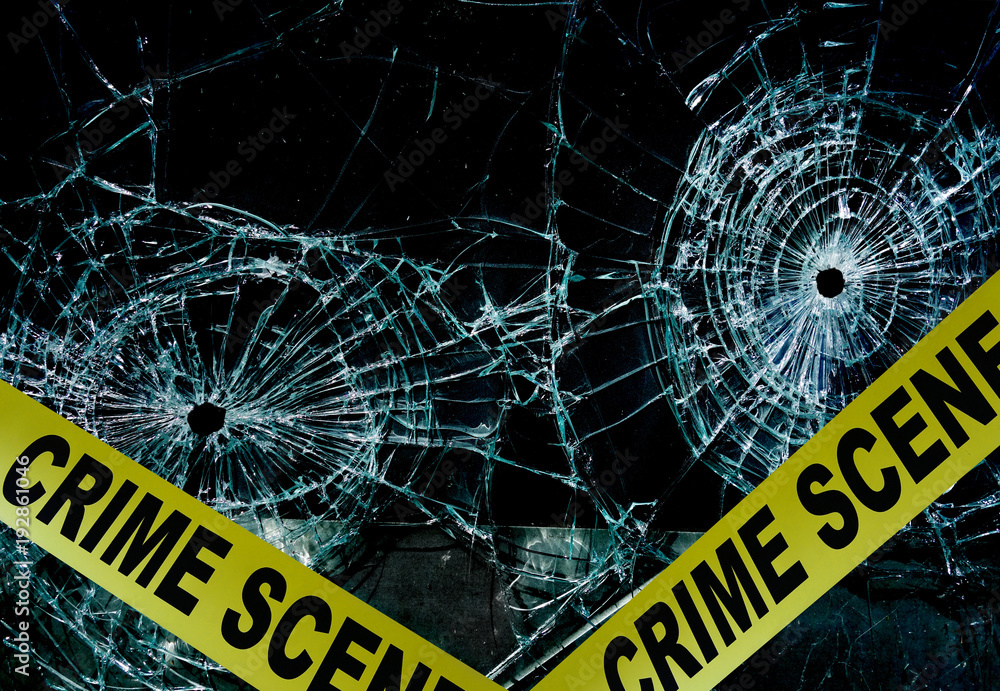 Bullet hole glass
