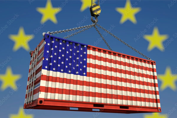 Die USA exportiert Waren in die EU