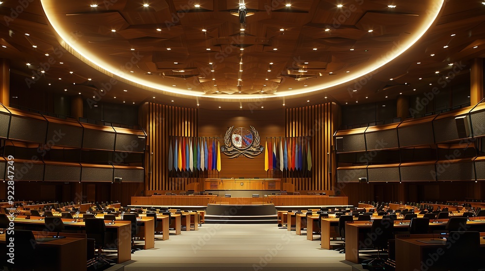 Nations general meeting room with a luxury view