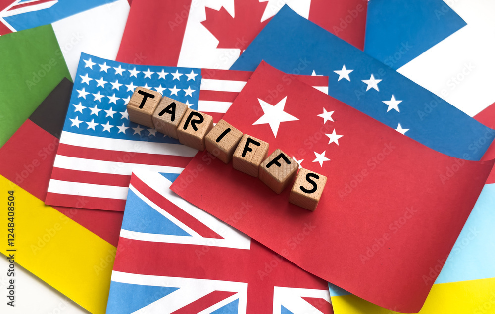 USA and Euro flag, symbol of economic tariffs trade war and tax barrier between United States of America and Euro zone.